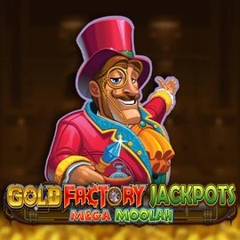Gold Factory Jackpots Mega Moolah game by Aurum Signature Studios – logo hosted on Sankra Casino
