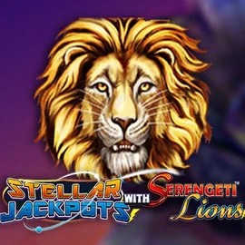 Official Jackpots logo: Stellar Jackpots with Serengeti Lions by Lightning Box Game at Sankra Casino